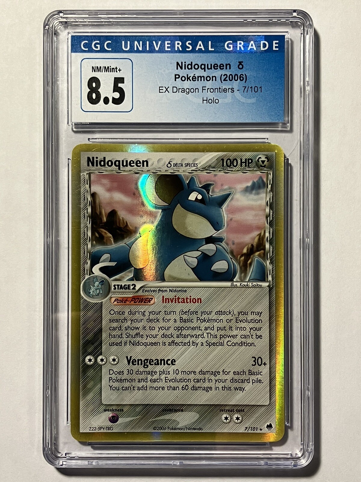 Nidoqueen CGC 8.5 Delta Species Dragon Frontiers 7/101 Pokemon TCG Holo