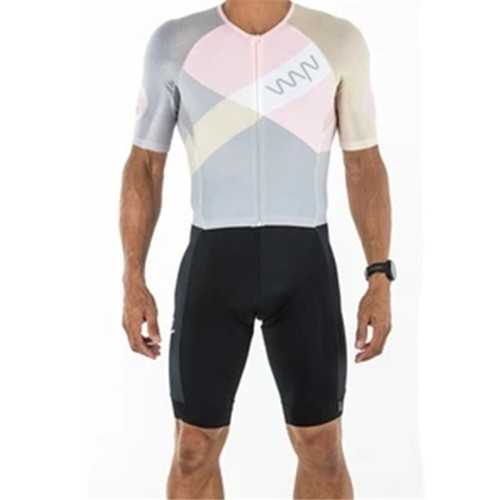 Mens Triathlon Suit Jumpsuit Cycling Aero Skinsuit Short Sleeve Road Bike Racing - Picture 13 of 24