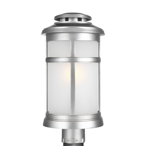Feiss OL14307PBS Newport 18.5" Outdoor Post Lantern in Painted Brushed Steel