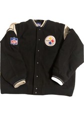 Reebok Pittsburgh Steelers Varsity Jacket XL Patch