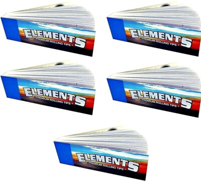5x Elements Roll Up Filter Tips 50/Pk Chlorine/Chemical Free USA SHIPPING