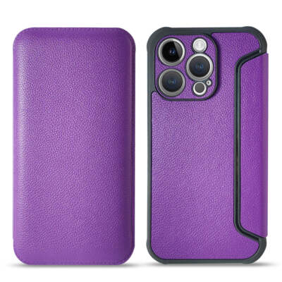 Reiko Magnetic Wallet Leather Phone Case for Apple iPhone 14 Pro in Purple | Max