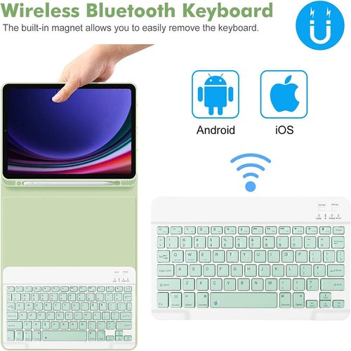 Keyboard Case Mouse For Samsung Galaxy Tab S10 FE/S9 FE S9 S8 S7 S6 Lite A9 Plus - Picture 13 of 53