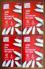 Home Accents 4 Sets Of 100 Mini Clear Christmas Lights  300 Lite Set 700 Lites