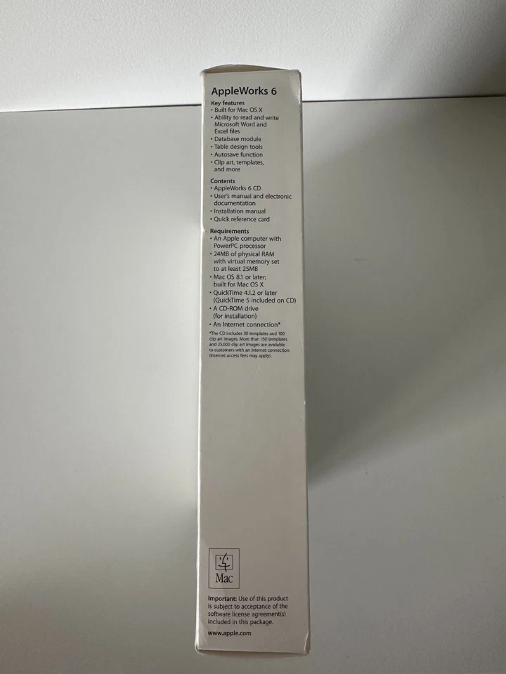 Appleworks 6 Retail DVD Boxed Version 6.2.7 M9057Z/A - Image 2 of 4