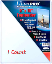  1 ULTRA PRO 8x10 Toploader Top Loader for Photos -Documents- Prints - NEW