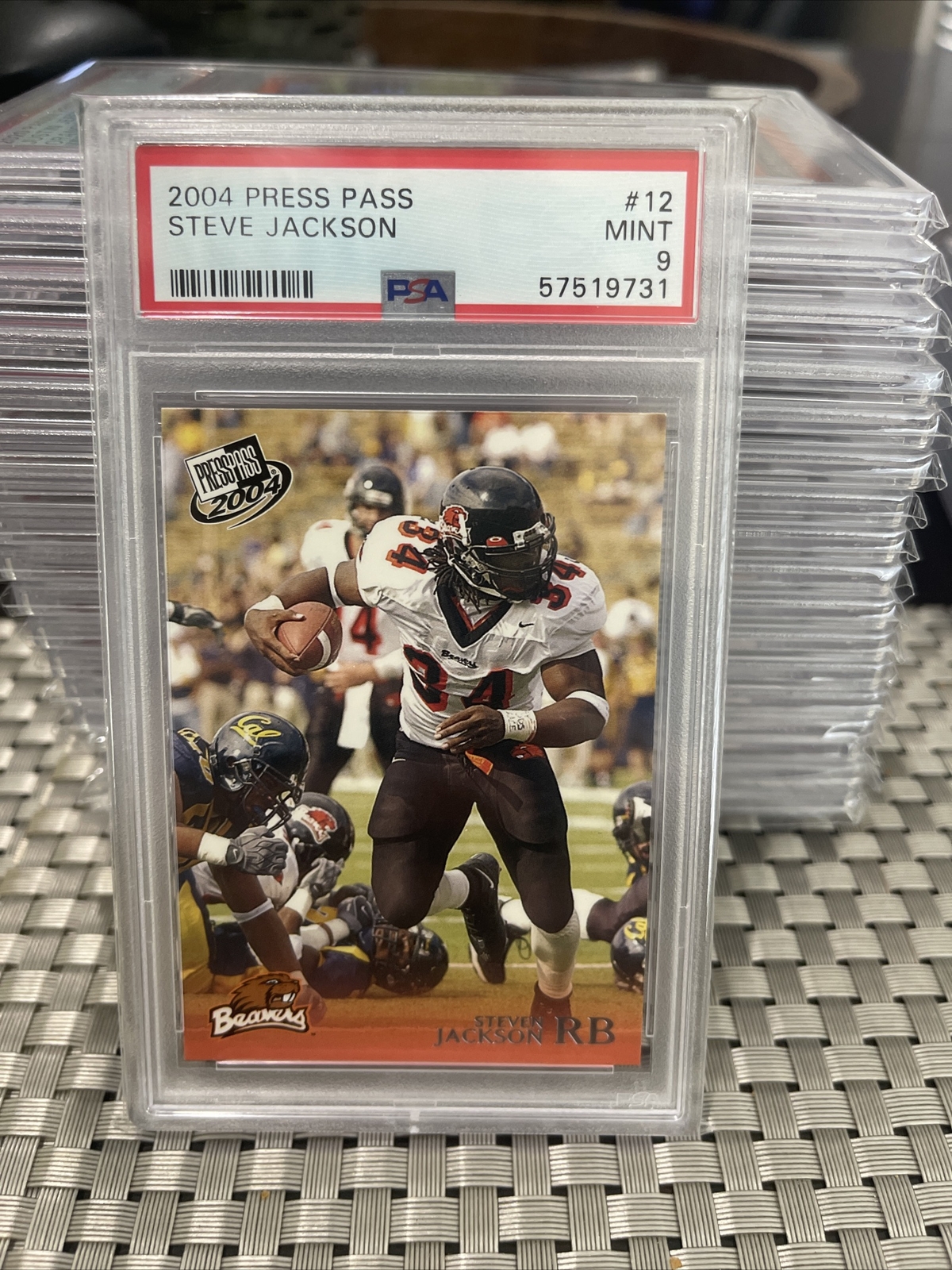 Steven Jackson Press Pass Certified Autograph # Base