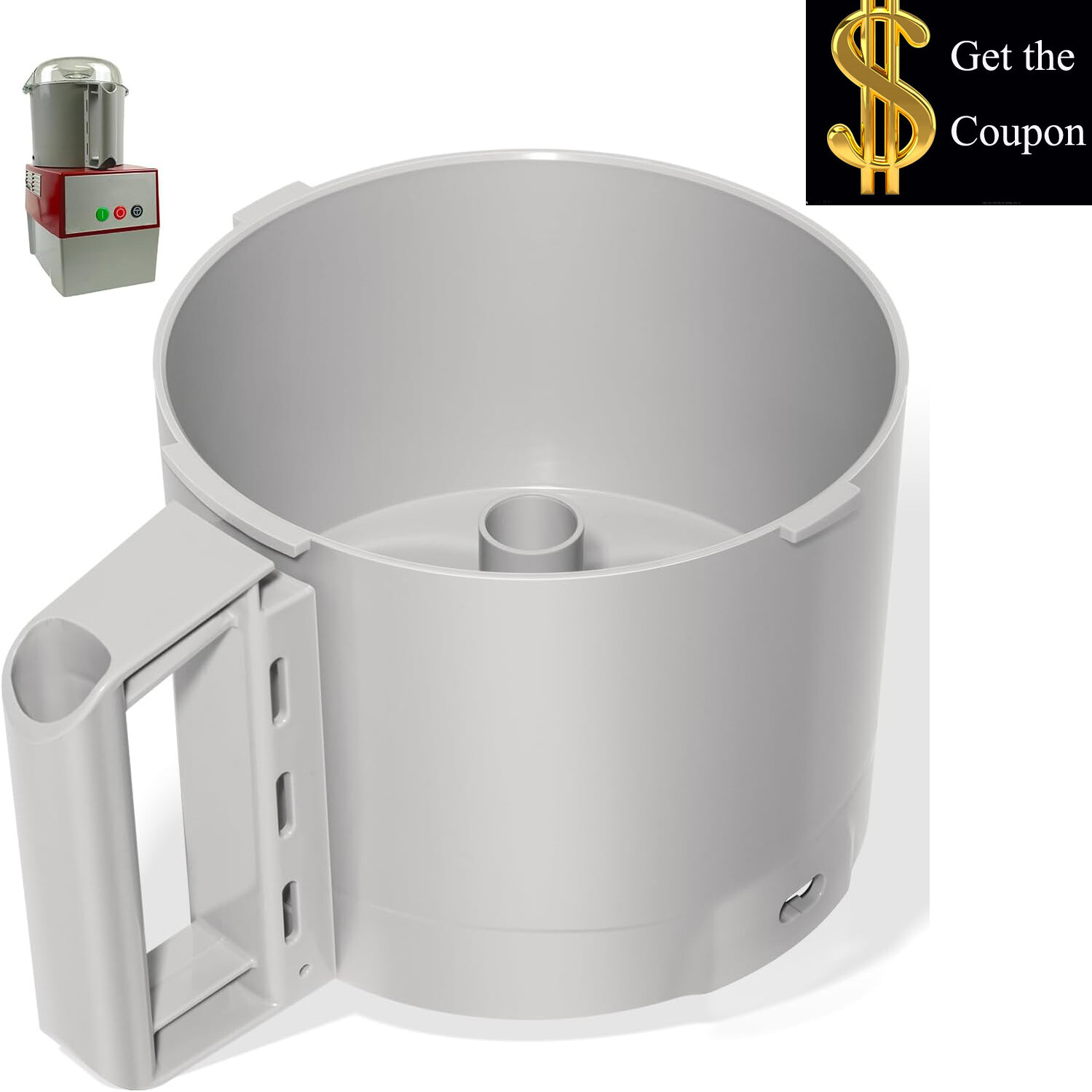 112204S Food Processor Gray Cutter Bowl 3 Quart for Robot Coupe R2 R2B R2N R2 3L