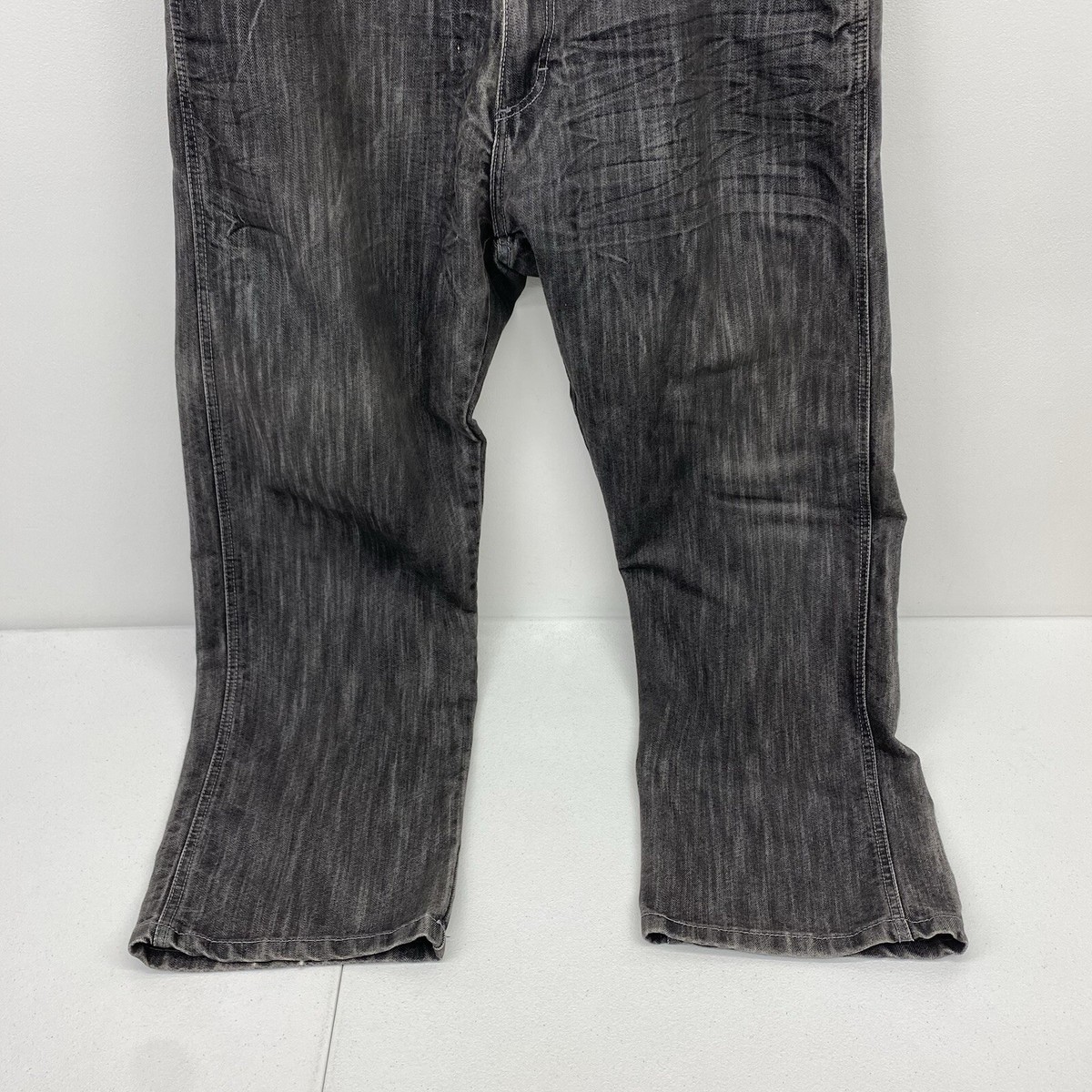 Southpole Jeans Mens 38x32 black Denim Baggy Wide Leg Skater Rap