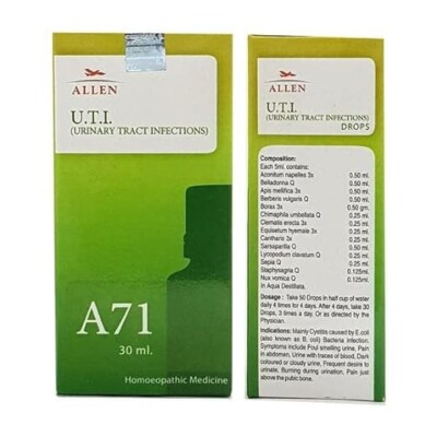 Allen A71 U.T.I. (Urinary Tract Infections) Drop -30 ml Buy 2 Get 1 Free