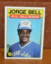 BASEBALL CARD TOPPS 1986 JORGE BELL BLUE JAYS A.L. ALL STAR