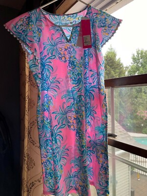 Lilly Pulitzer NWT GIRLS Mini Astara Dress Pelican Pink XL 