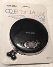 MEMOREX Personal CD Player MD6451BLK Skip Protection CD, CD-R/RW with Earbuds