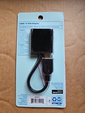 ONN HDMI to VGA Adapter connects an HDMI device to a VGA monitor projector OK