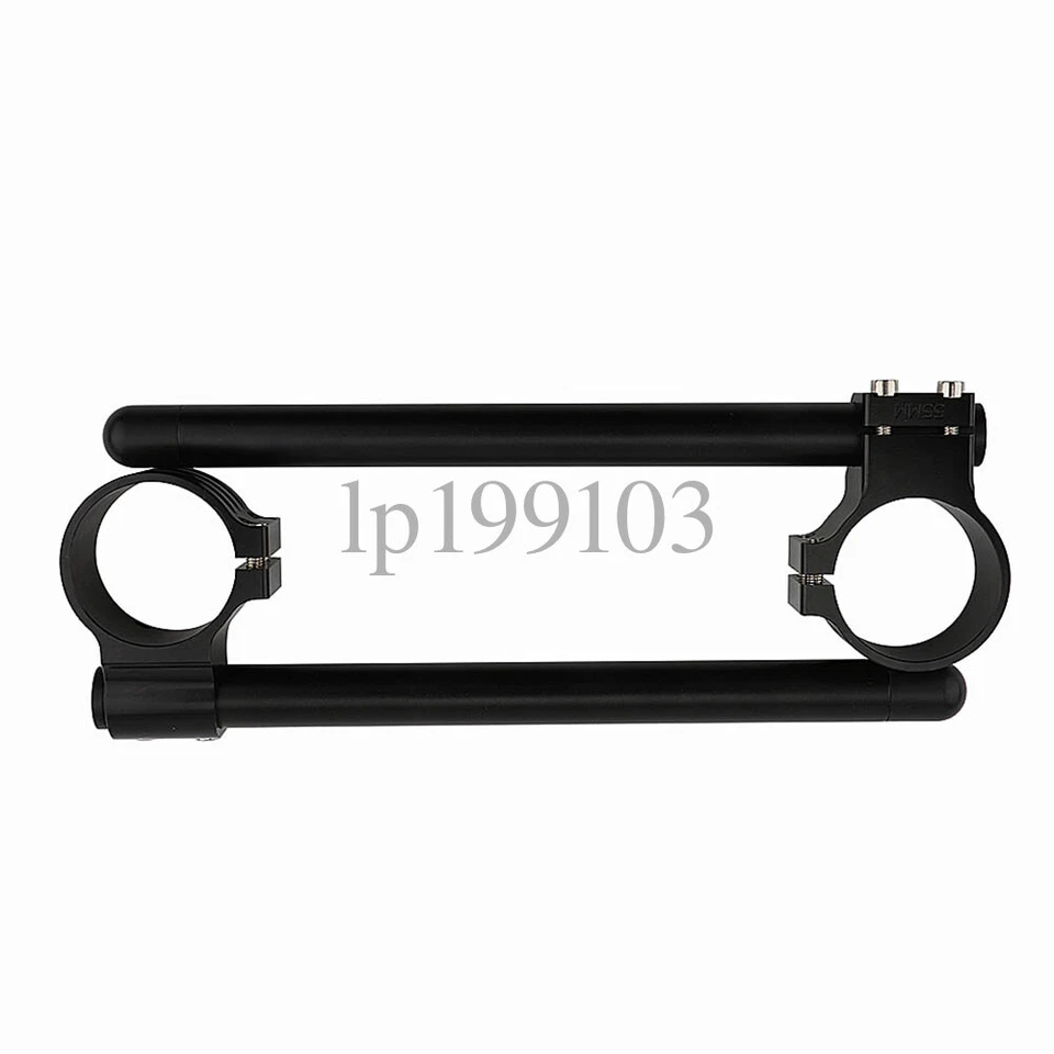 Black Aluminum 33mm Clip On Handlebars For Kawasaki KZ400 D H S KZ440 A B D G - Image 2 of 4