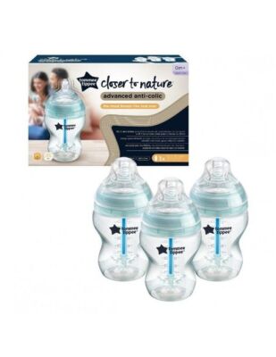 5010415227461 227461 BUTELKA ANTYKOLKOWA ADVANCED 3X 260 0+ TOMMEE TIPPEE