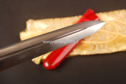 40 cm Espada Corta Hecha a Mano Tan afilada Samurai Japonés de Defensa Autopersonal - Imagen 11 de 11