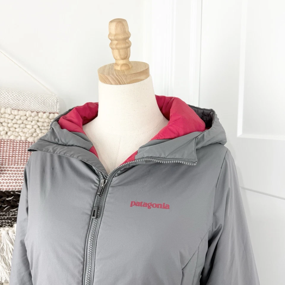 Patagonia Micro Puff Hoody Jacket Zip Up Hooded Grey Women’s Sz S Style 83988 - Image 4 of 4