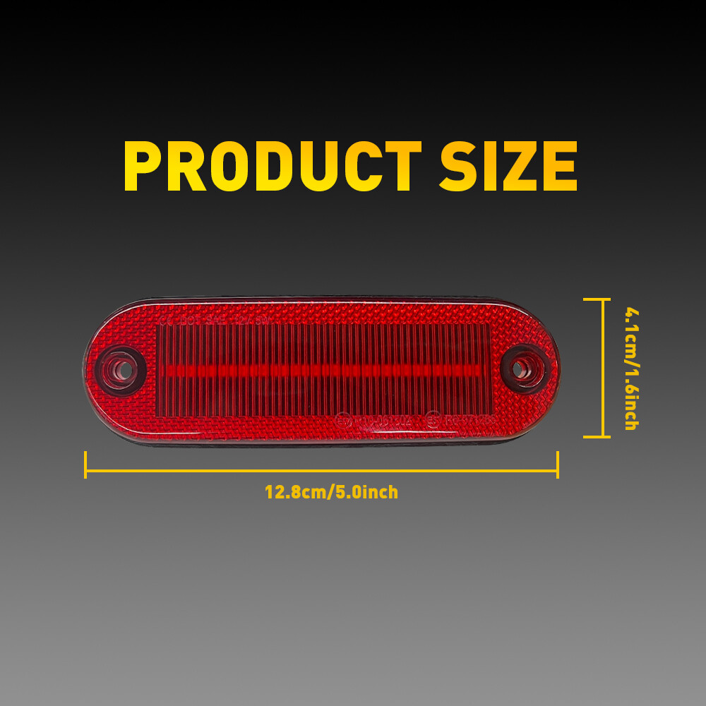 Red Rear L+R Fender Side Marker Corner Parking Signal Lamp