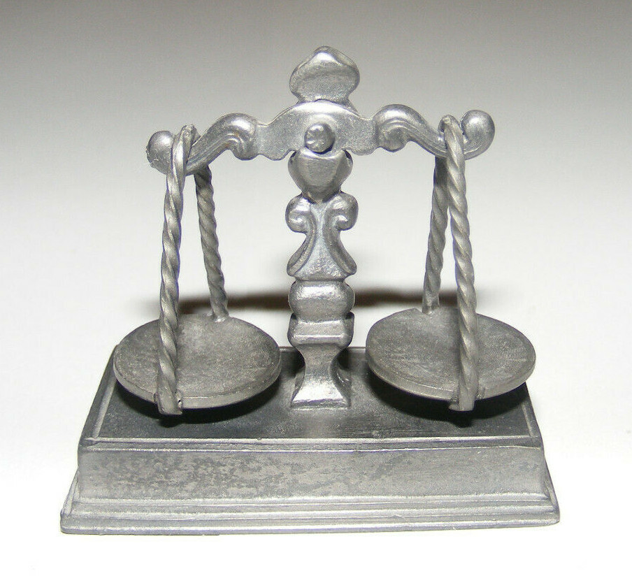 Figura en miniatura de metal estaño báscula tienda de comerciantes casa de muñecas cajero vitrina