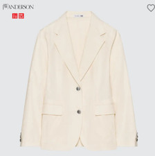 Rare Jw Anderson X Uniqlo Off White Xs Linen Blazer Jacket New With Tags