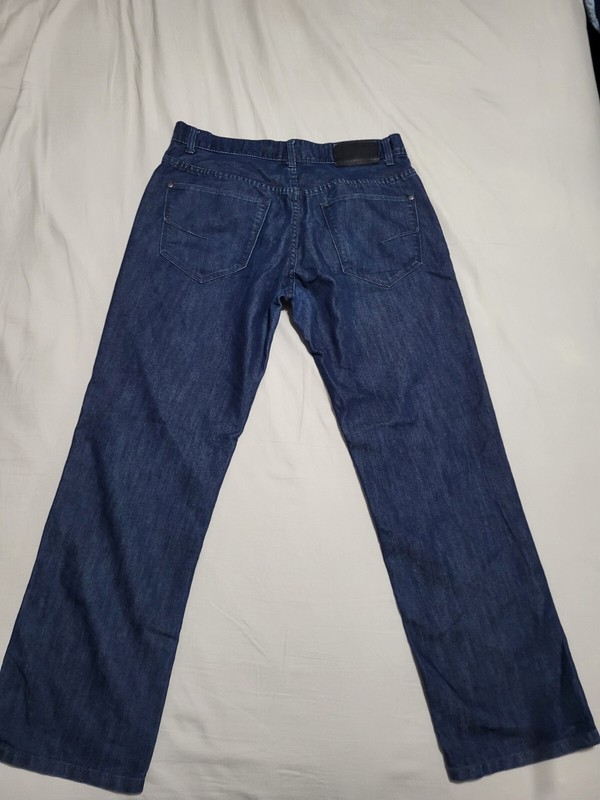 Perry Ellis Men's Black Straight Leg  Jeans Size 34x30 Black Label  Inseam 28 In