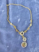 WONDERFUL STERLING SILVER  & CZ FANTASY FAMOUS MAKER STYLE NECKLACE