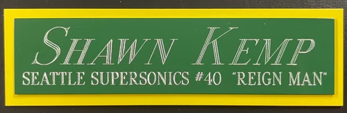 SHAWN KEMP SUPERSONICS NAMEPLATE FOR AUTOGRAPHED SIGNED BASKETBALL-JERSEY-PHOTO