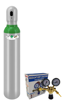 Gasflasche 8 Liter Argon voll 4.8 Schutzgas TIG WIG + Flaschendruckminderer