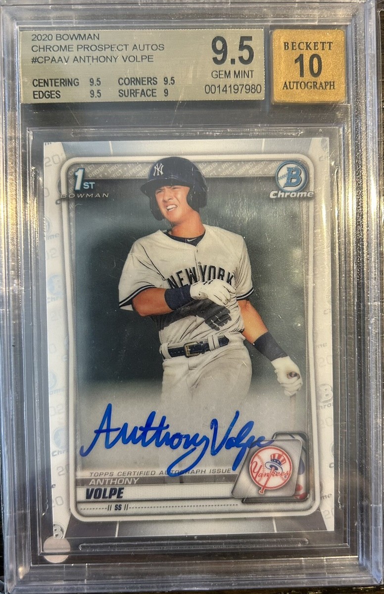 2020 Bowman Chrome Anthony Volpe auto autograph BGS 9.5/10 1st