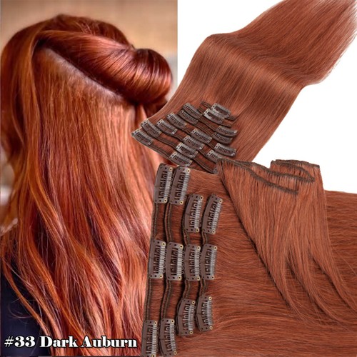 CLEARANCE 100% Human Hair Clip in Remy Hair Extensions Full Head 8PCS Blonde - Picture 31 of 38