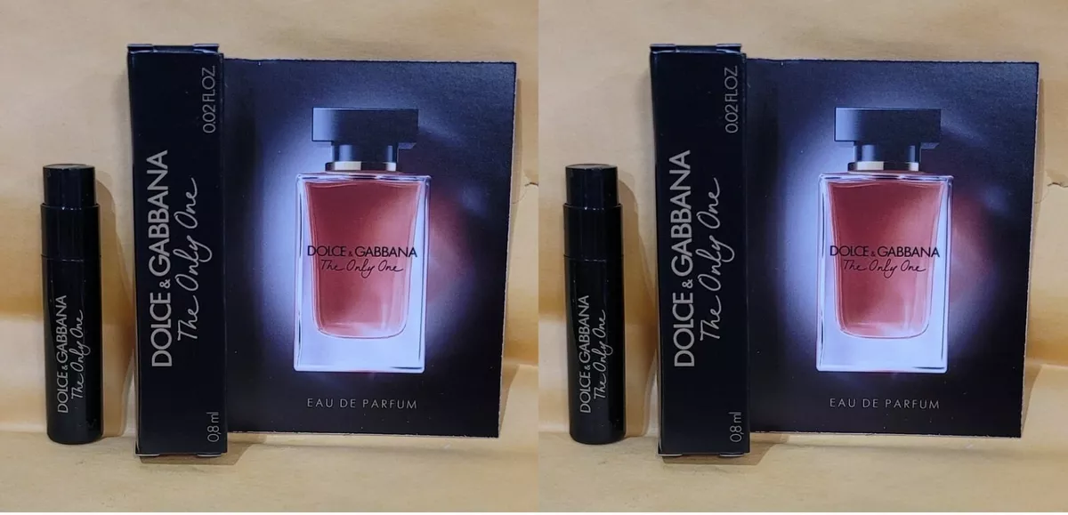 2 Vials DOLCE GABBANA THE ONLY ONE for Women Eau De Parfum Spray