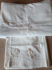 Set Coperta E Lenzuolo Culla Beige Artigianale 