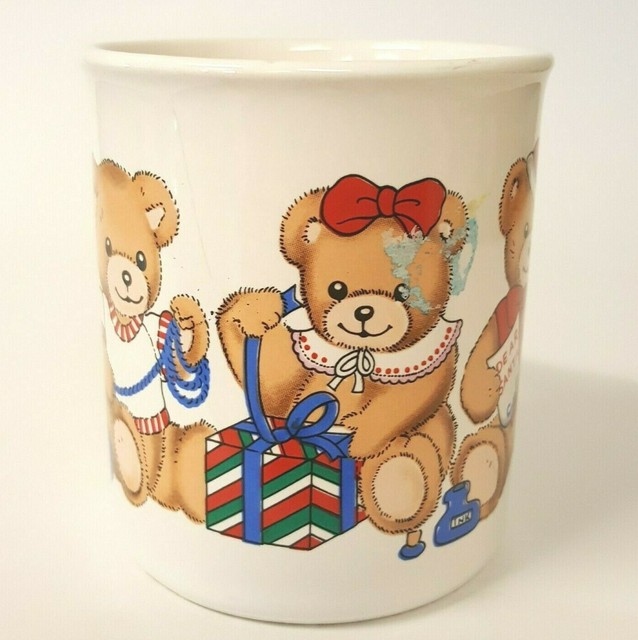 Christmas Teddy Bears Opening Presents Gift Coffee Mug B89 eBay