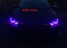 Rgb Halo Ring For Volkswagen Scirocco Iii Mk3 Vw 08-13 Halogen Headlight Led Drl