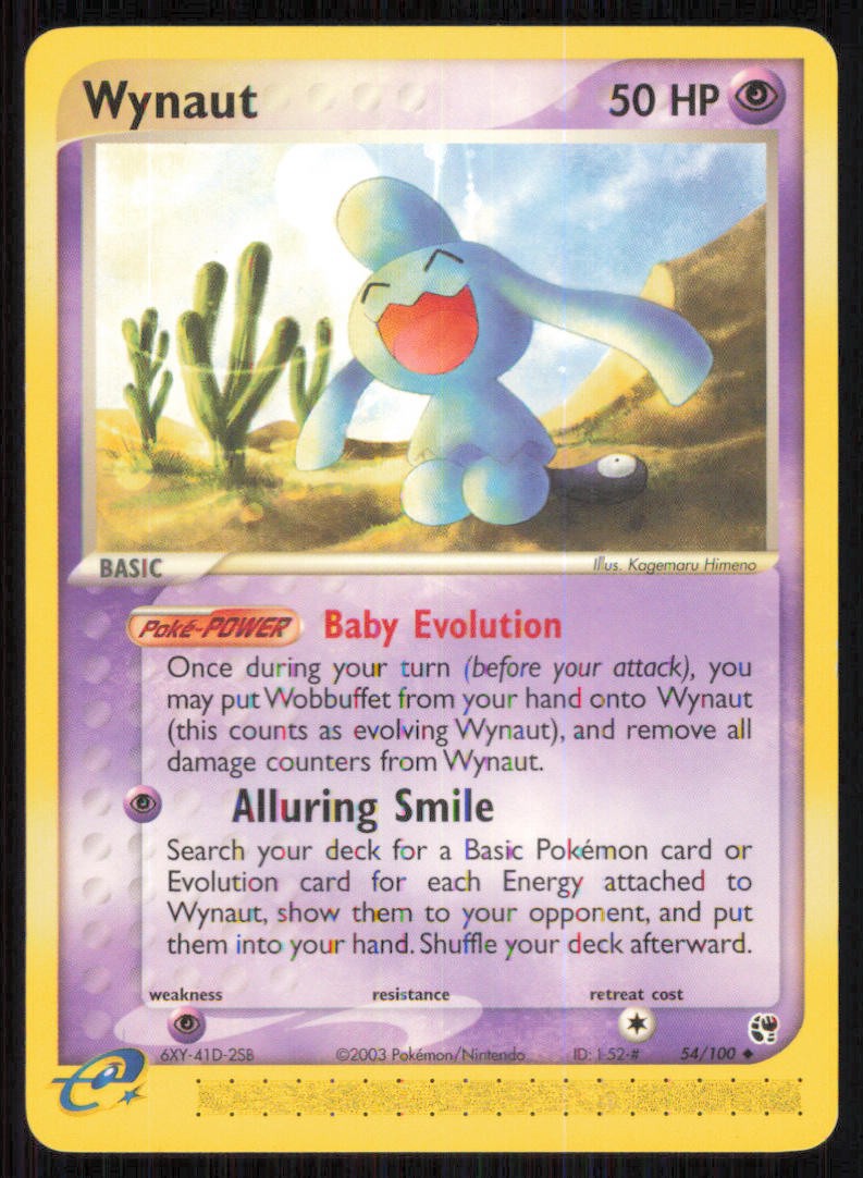 Wynaut 54/100 Uncommon Sandstorm Pokemon Lightly Played