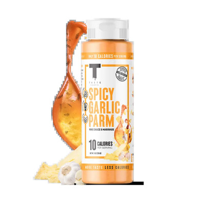 Taste Flavor Co. Spicy Garlic Parm - Low Calorie Keto Friendly Sauce - All Natur