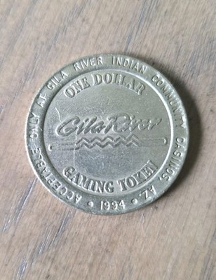 Gila River Indian Community CASINO $1 Slot Gaming Token Arizona AZ Tribal 1994