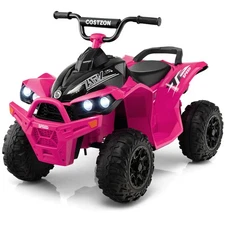 12V Battery Powered Kids Ride On ATV Electric 4-Wheeler Quad Car w/ MP3 & Light