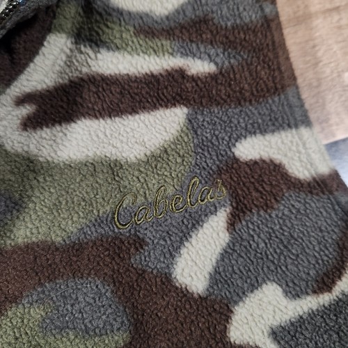 Cabela's Fleece Camo Vest Girls XL Camoflauge Hunting Outdoor Hooded - Picture 10 of 13