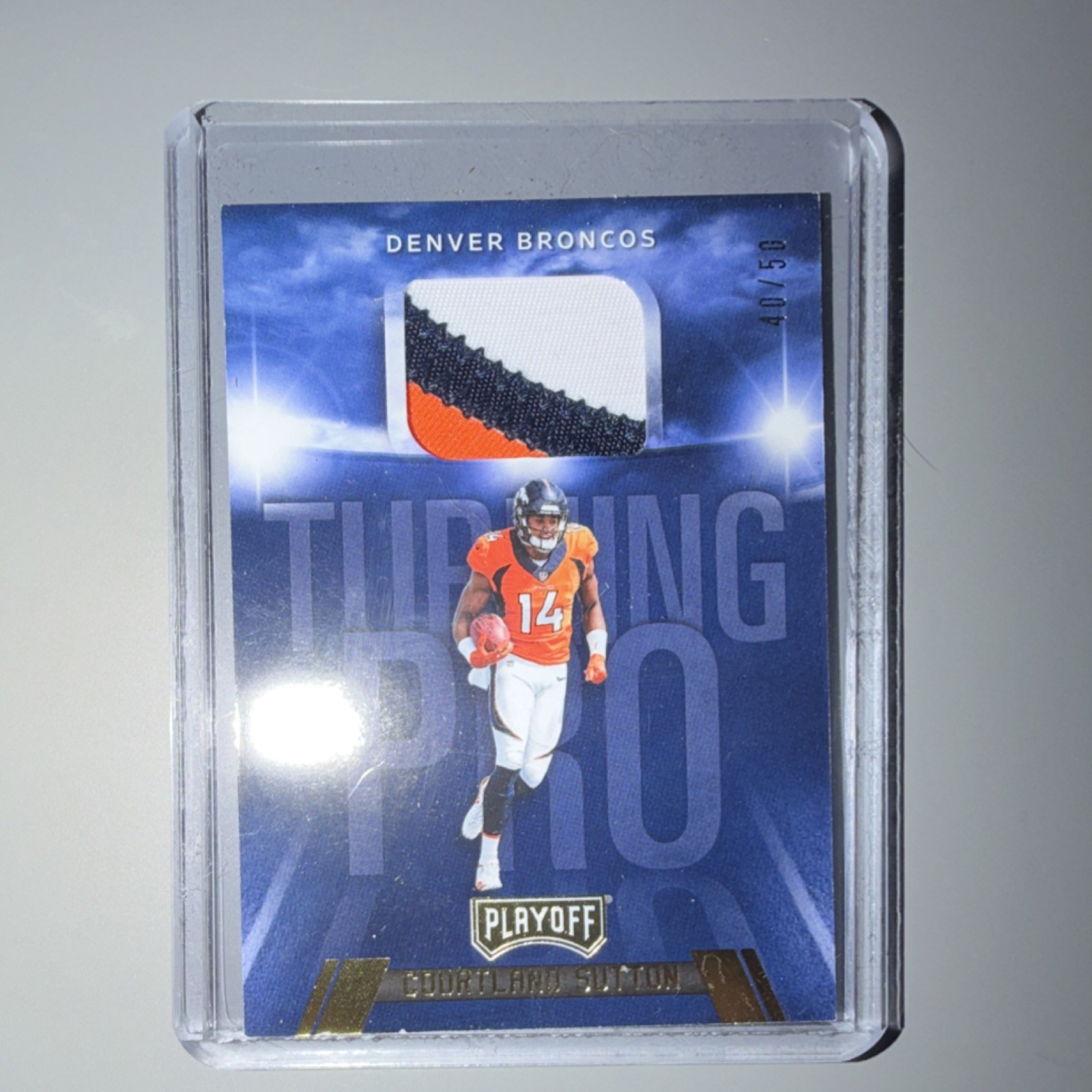 Courtland Sutton Panini Playoff Turning Pro Memorabilia #TPCS Base