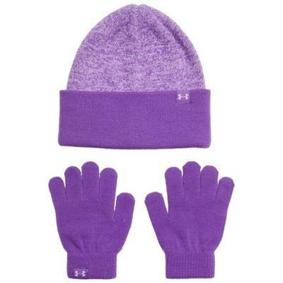 Kinder Mütze Handschuhe Set Under Armour Junior Jungen Mädchen Winter Warm Strick One Size