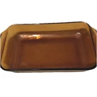 VTG Anchor Hocking 432 Fire King  Casserole Dish  1 .5 quart Amber Brown USA