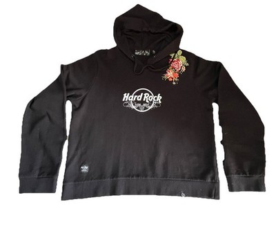 Hard Rock Cafe Riviera Maya, Mexico Laura B Floral Hoodie Black XL - Fits M/L