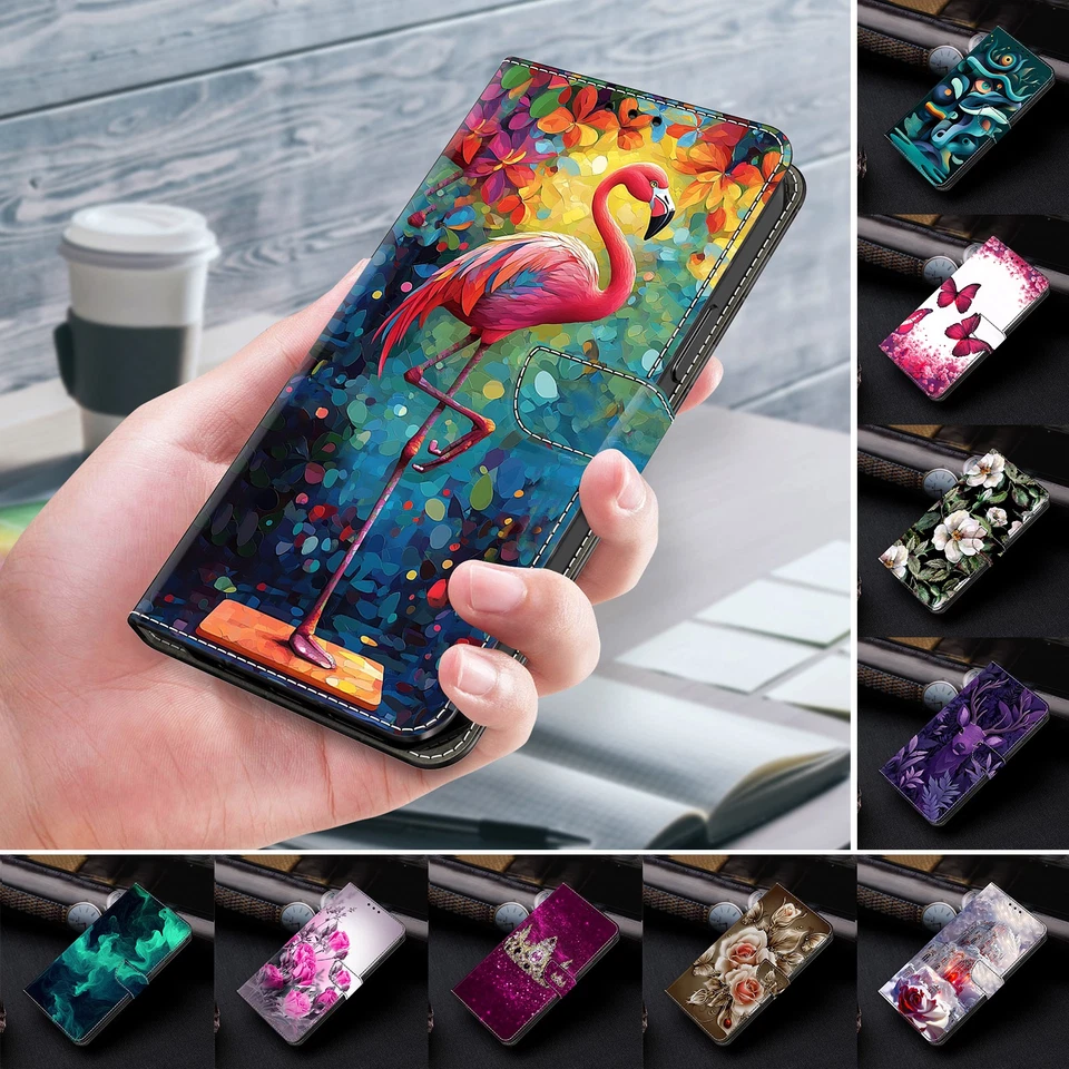 Girl Flower Wallet Phone Case For Google Pixel 10 9 8 7 6 Pro 7A 5 5A 8A 6A 9A - Image 2 of 4