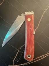 Mikihisa Double Bevel Moroha Folder Knife Cherry Wood (4" Aogami) Japan