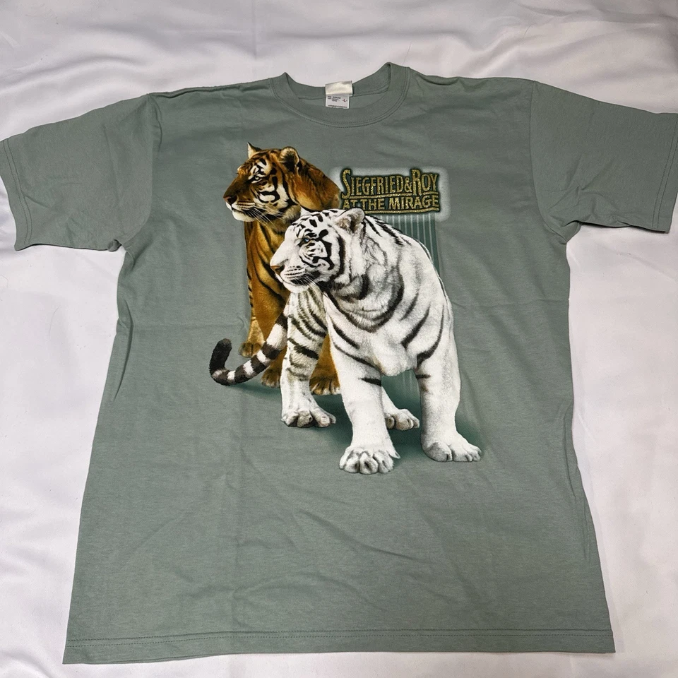 Camiseta Grande Rara De Colección Años 90 Siegfried & Roy At The Mirage Casino Las Vegas Foto 2 de 4