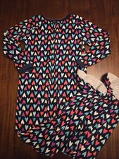 Girls Carter's Fleece Pajamas Hearts Size 7