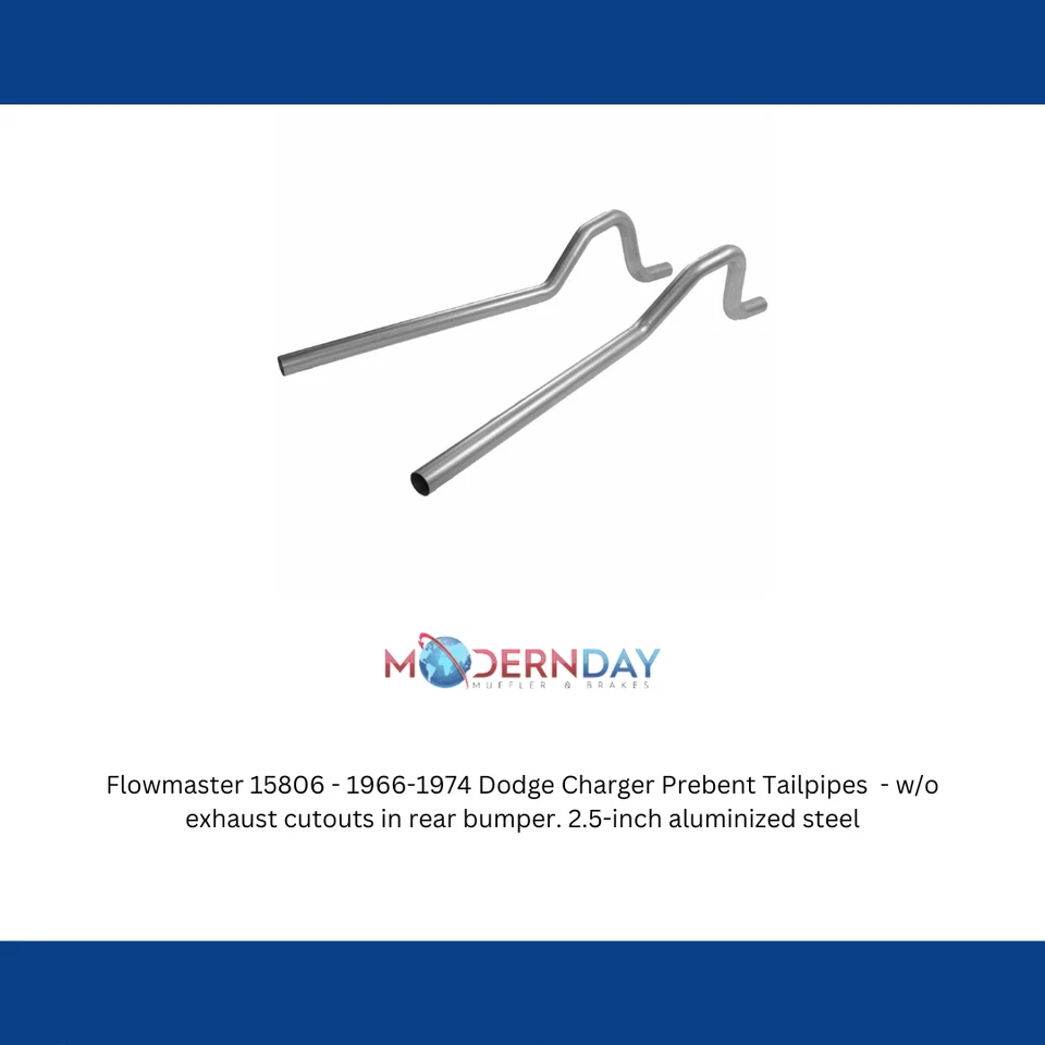 Dodge Charger 1966-1974 tubos de escape prebentados Flowmaster 15806 Foto 3 de 4