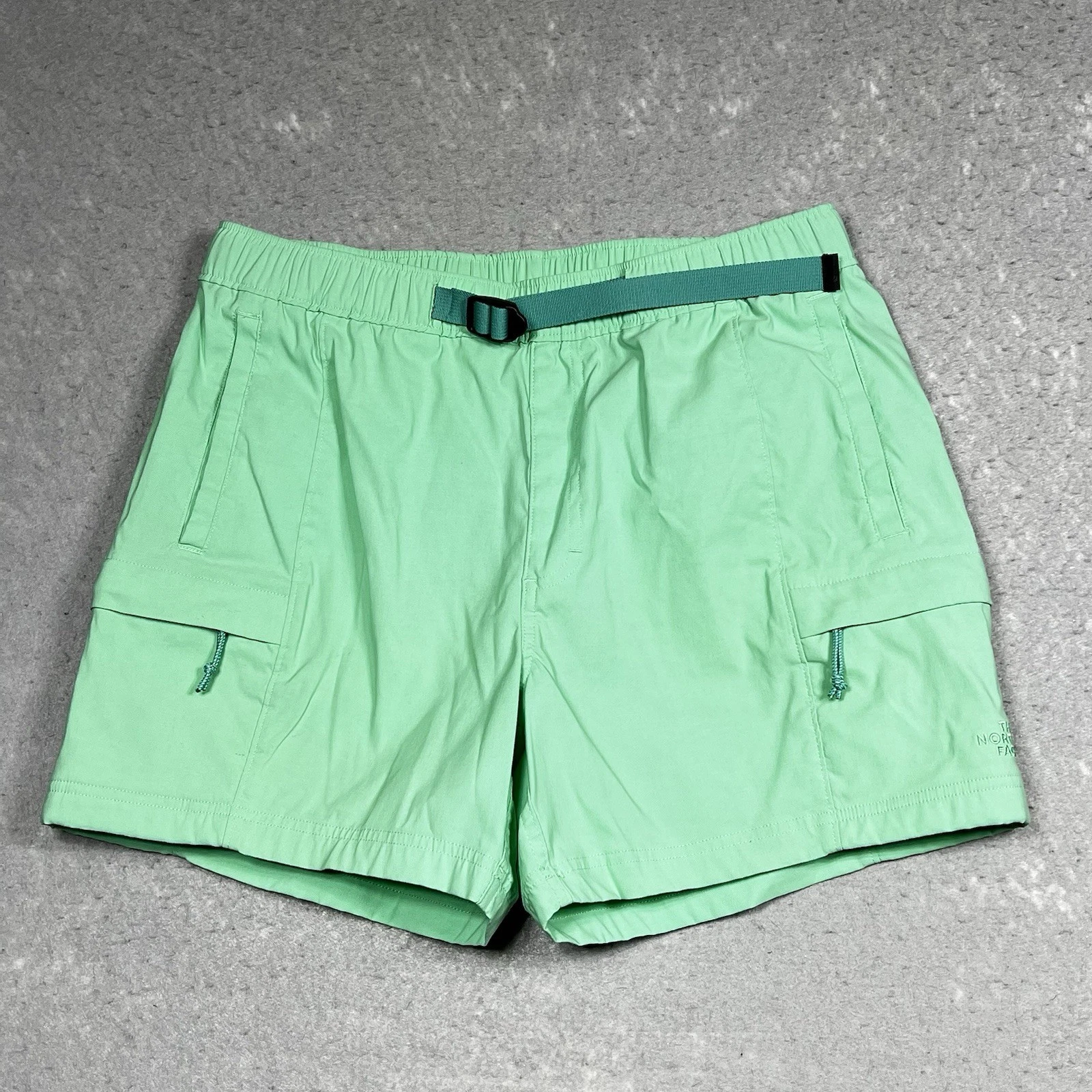 The North Face Shorts Mens Medium Mint Belted Trail Outdoor Hiking Cargo Shorts
